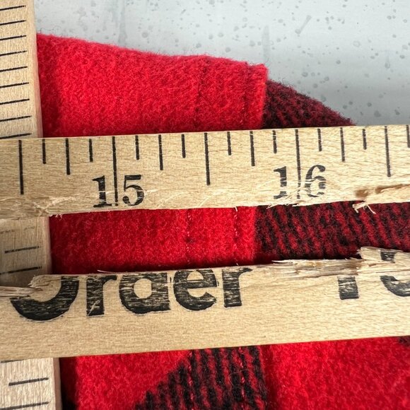 Levis Jacket Youth Large Red Buffalo Plaid Snap Button Sherpa Collar Long Sleeve - Picture 16 of 16